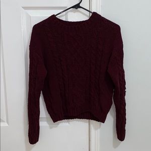 Maroon Knitted Sweater